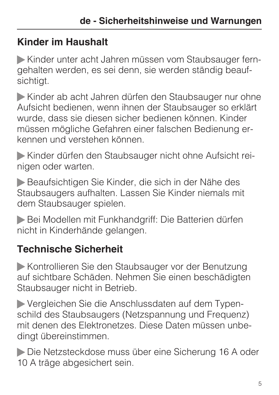 Miele HS15 User Manual | Page 5 / 124