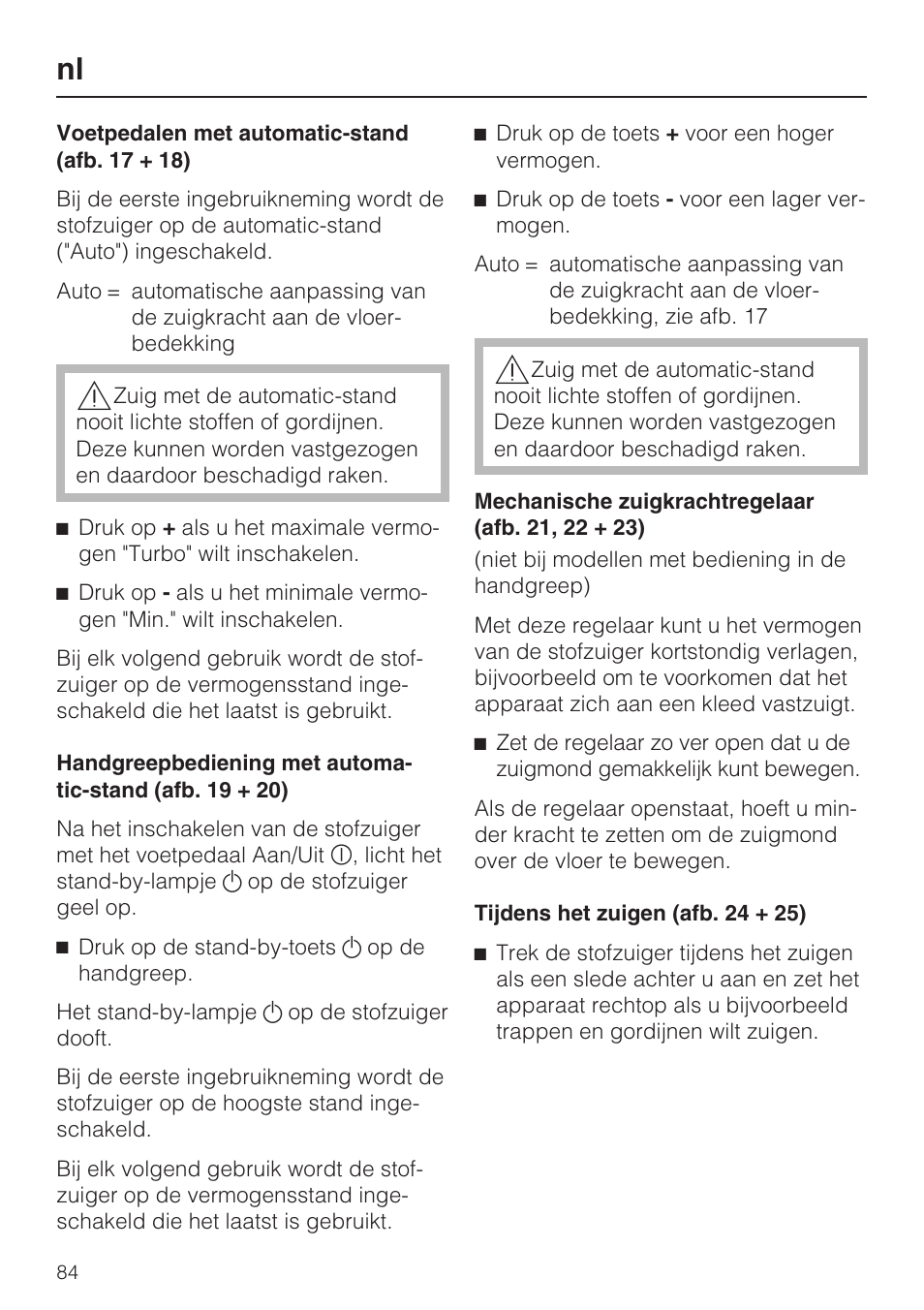 Miele HS15 User Manual | Page 84 / 124