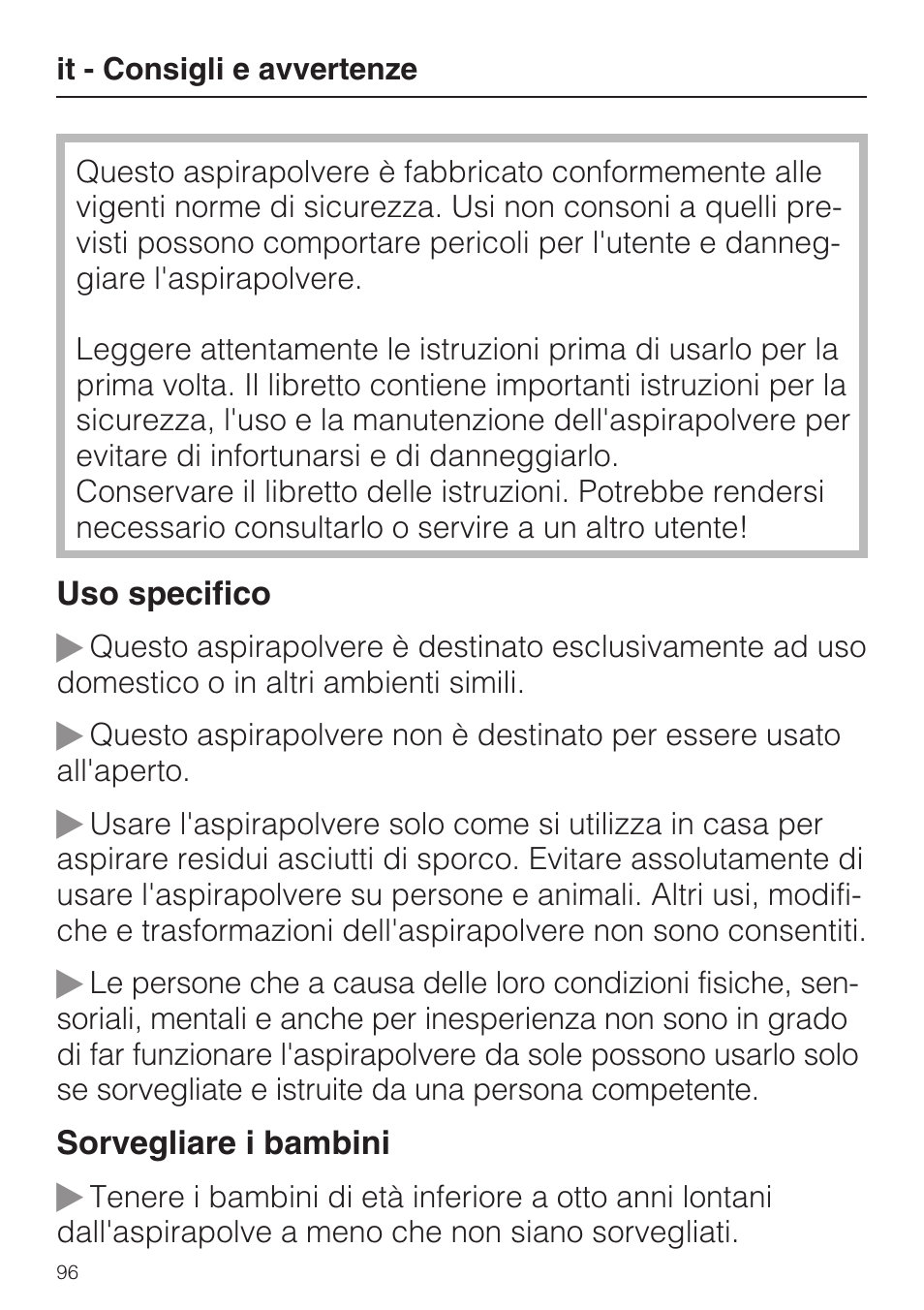 Miele HS15 User Manual | Page 96 / 124