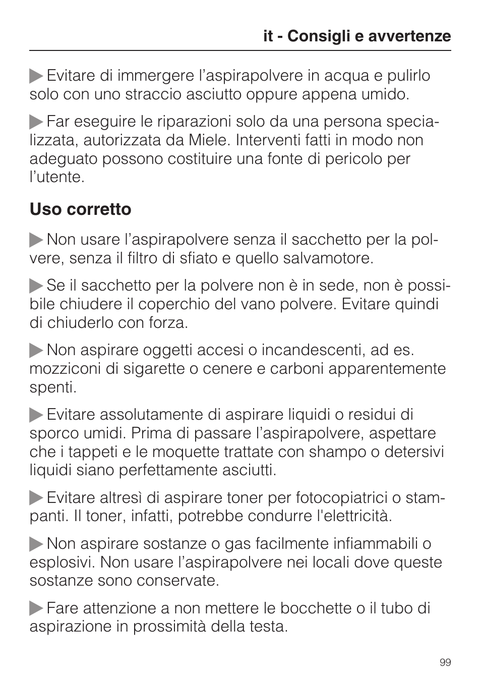 Miele HS15 User Manual | Page 99 / 124