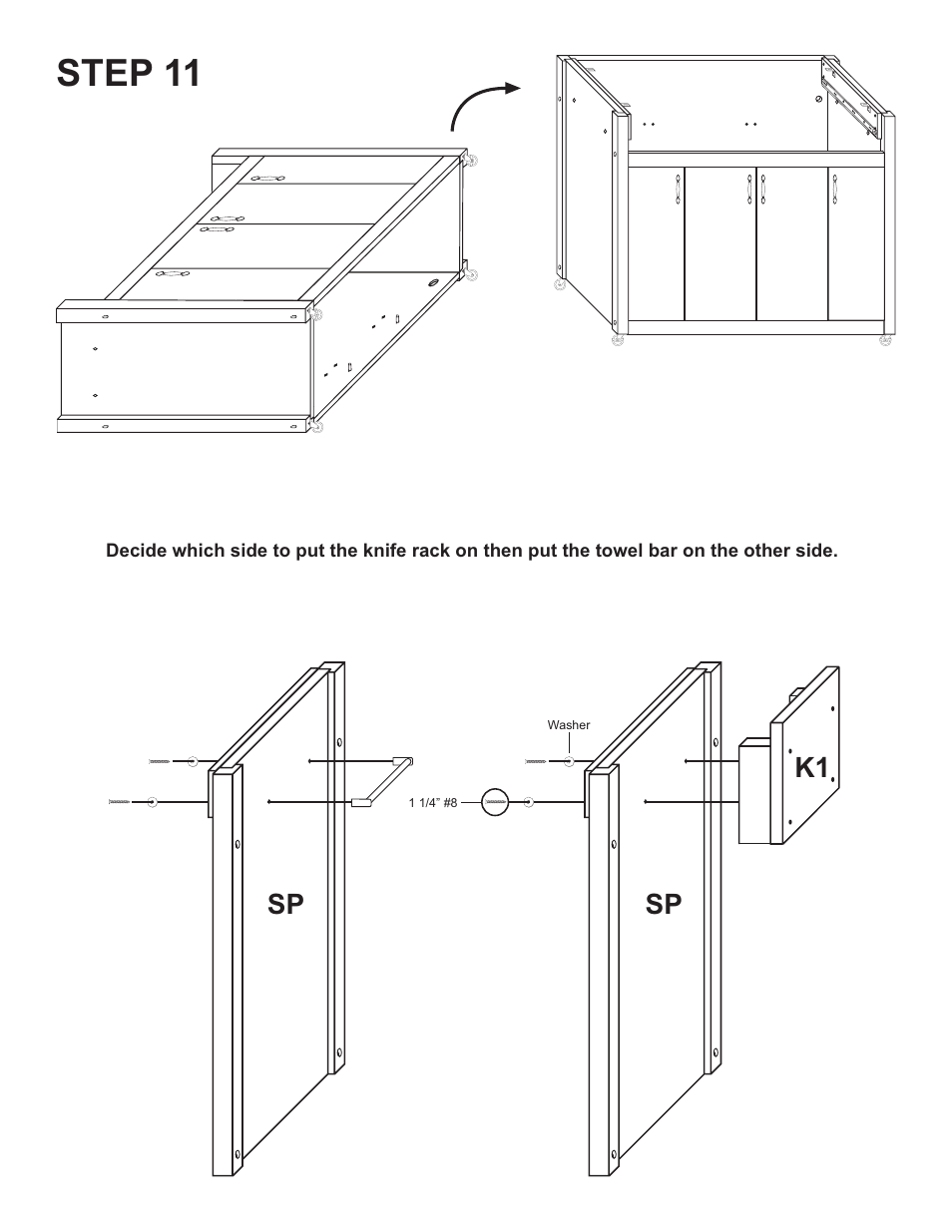 Step 11, Sp k1 | Catskill Craftsmen 1843 User Manual | Page 13 / 18