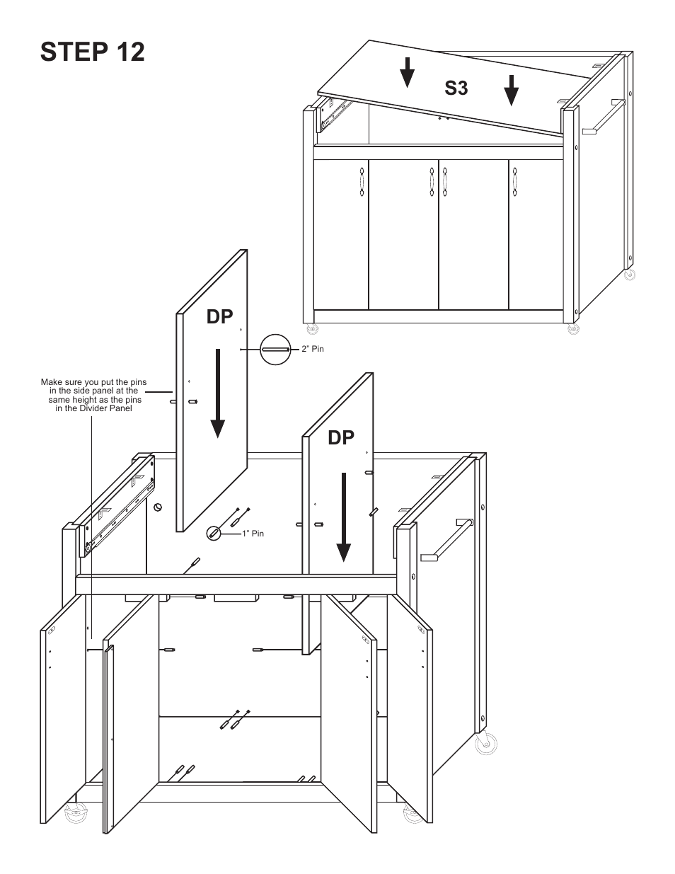 Step 12, S3 dp dp | Catskill Craftsmen 1843 User Manual | Page 14 / 18