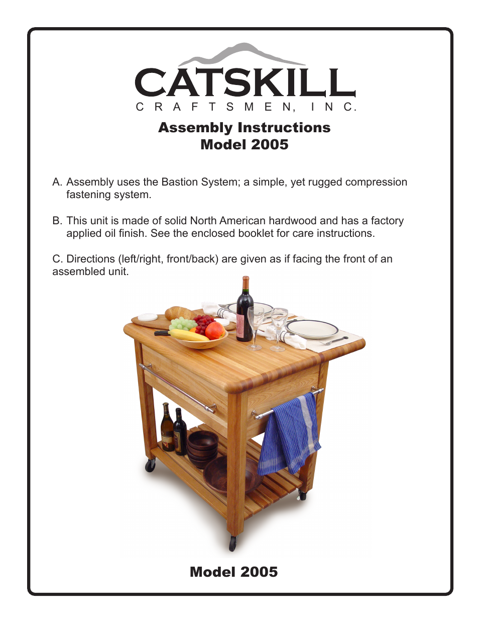 Catskill Craftsmen 2005 User Manual | 11 pages