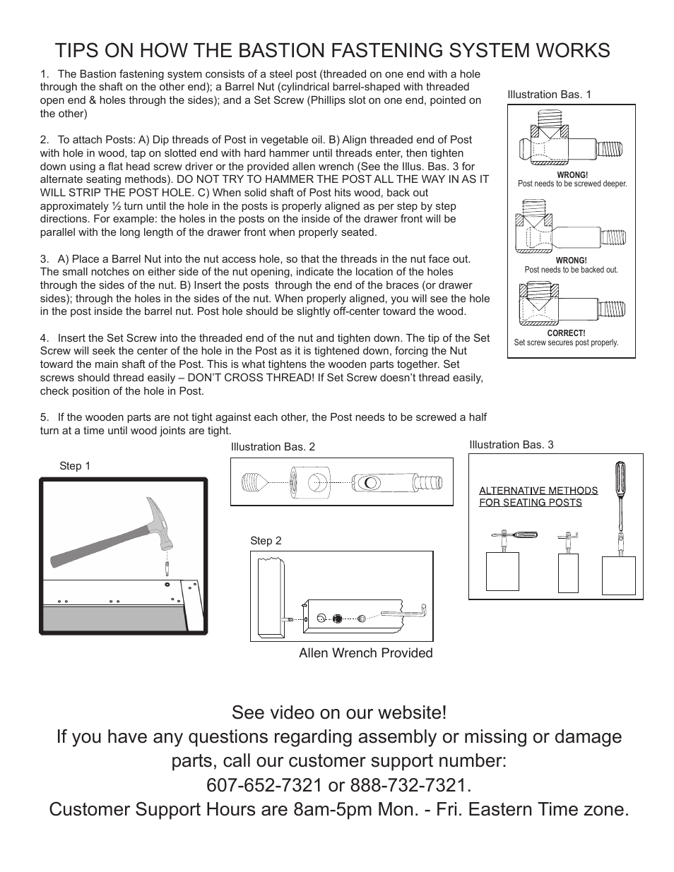 Tips on how the bastion fastening system works | Catskill Craftsmen 2005 User Manual | Page 4 / 11