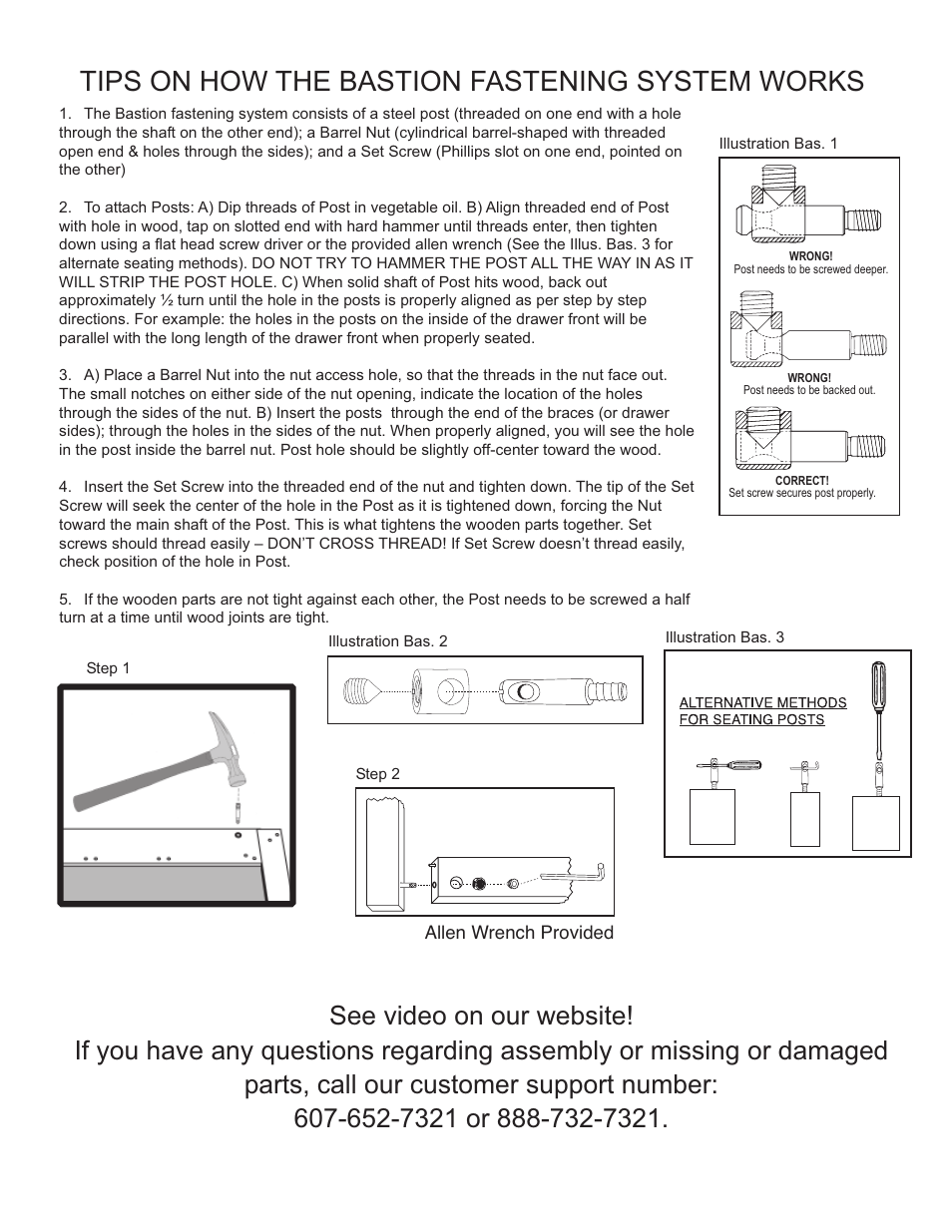 Tips on how the bastion fastening system works | Catskill Craftsmen 2007 User Manual | Page 4 / 11