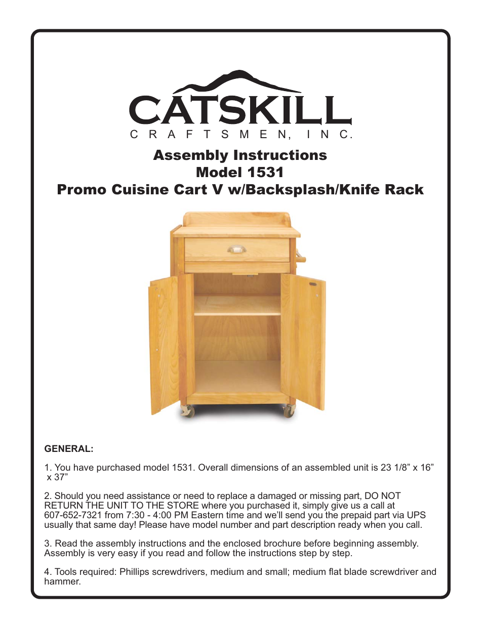 Catskill Craftsmen 1531 User Manual | 13 pages