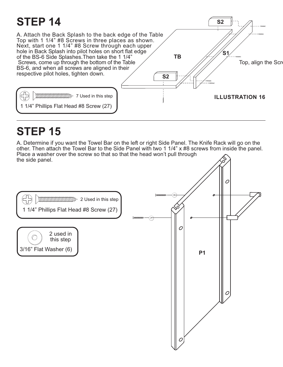 Step 15, Step 14 | Catskill Craftsmen 1531 User Manual | Page 11 / 13