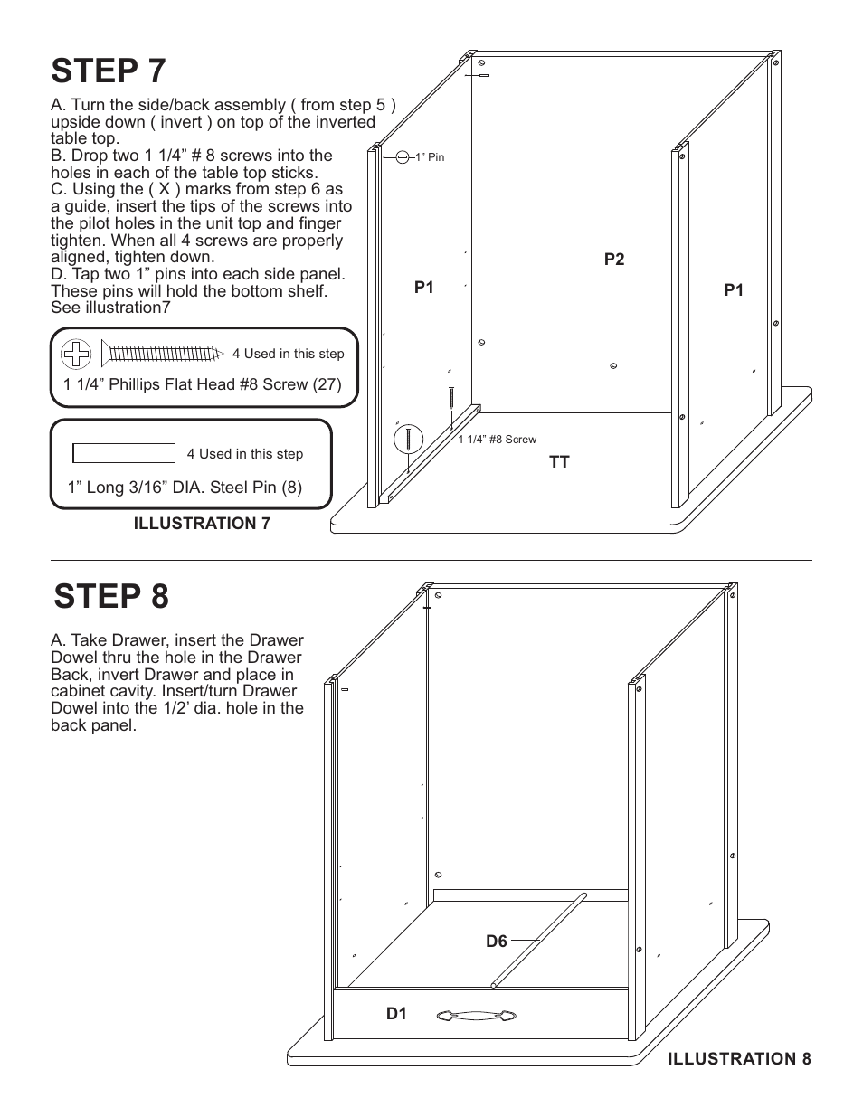 Step 7, Step 8 | Catskill Craftsmen 1531 User Manual | Page 7 / 13