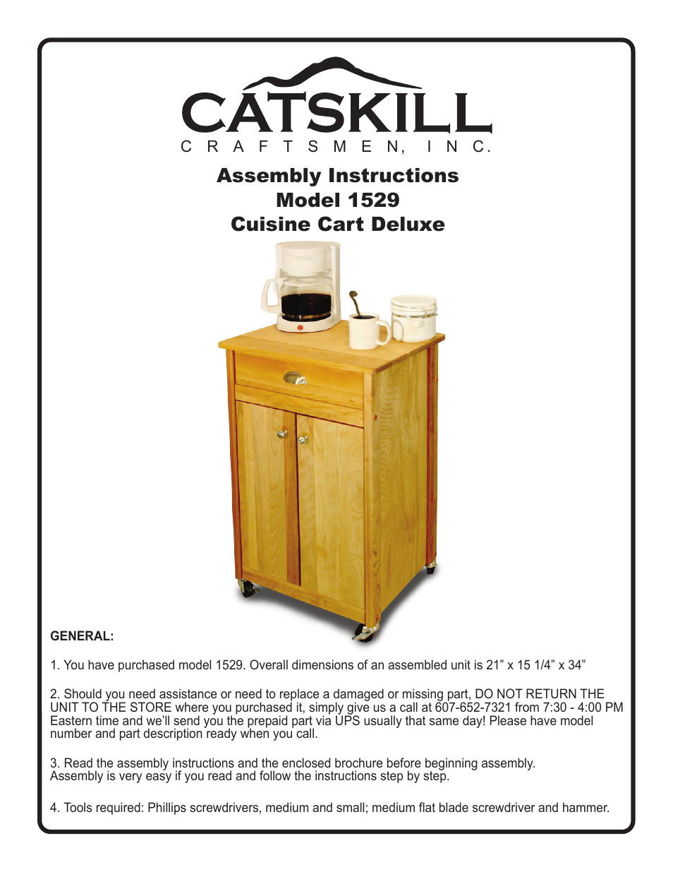 Catskill Craftsmen 1529 User Manual | 14 pages