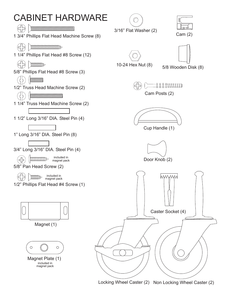 Cabinet hardware | Catskill Craftsmen 1529 User Manual | Page 3 / 14