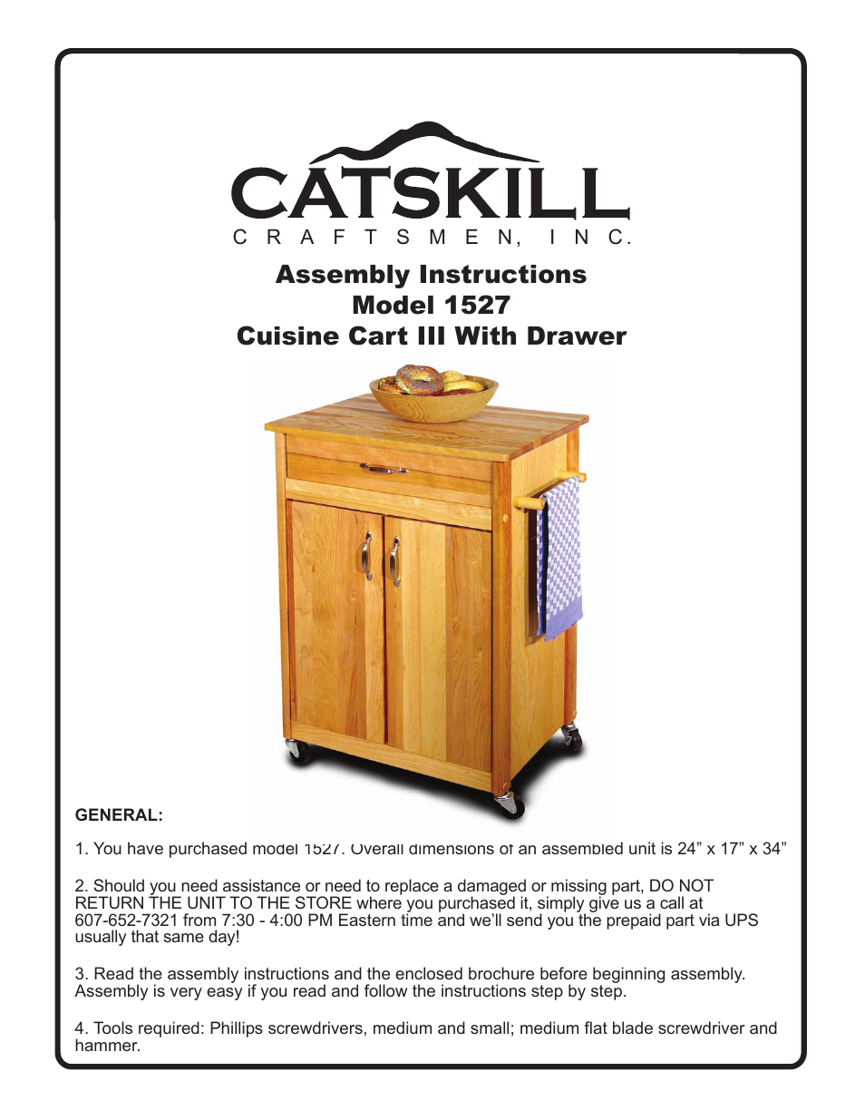 Catskill Craftsmen 1527 User Manual | 12 pages