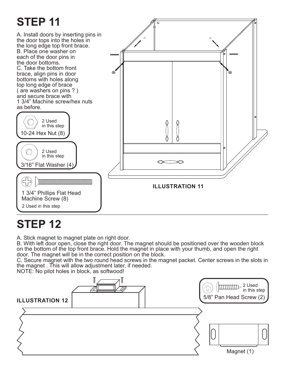 Step 12, Step 11 | Catskill Craftsmen 1527 User Manual | Page 10 / 12