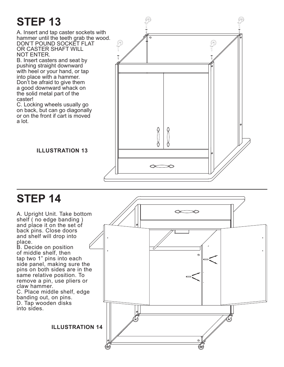 Step 13, Step 14 | Catskill Craftsmen 1527 User Manual | Page 11 / 12