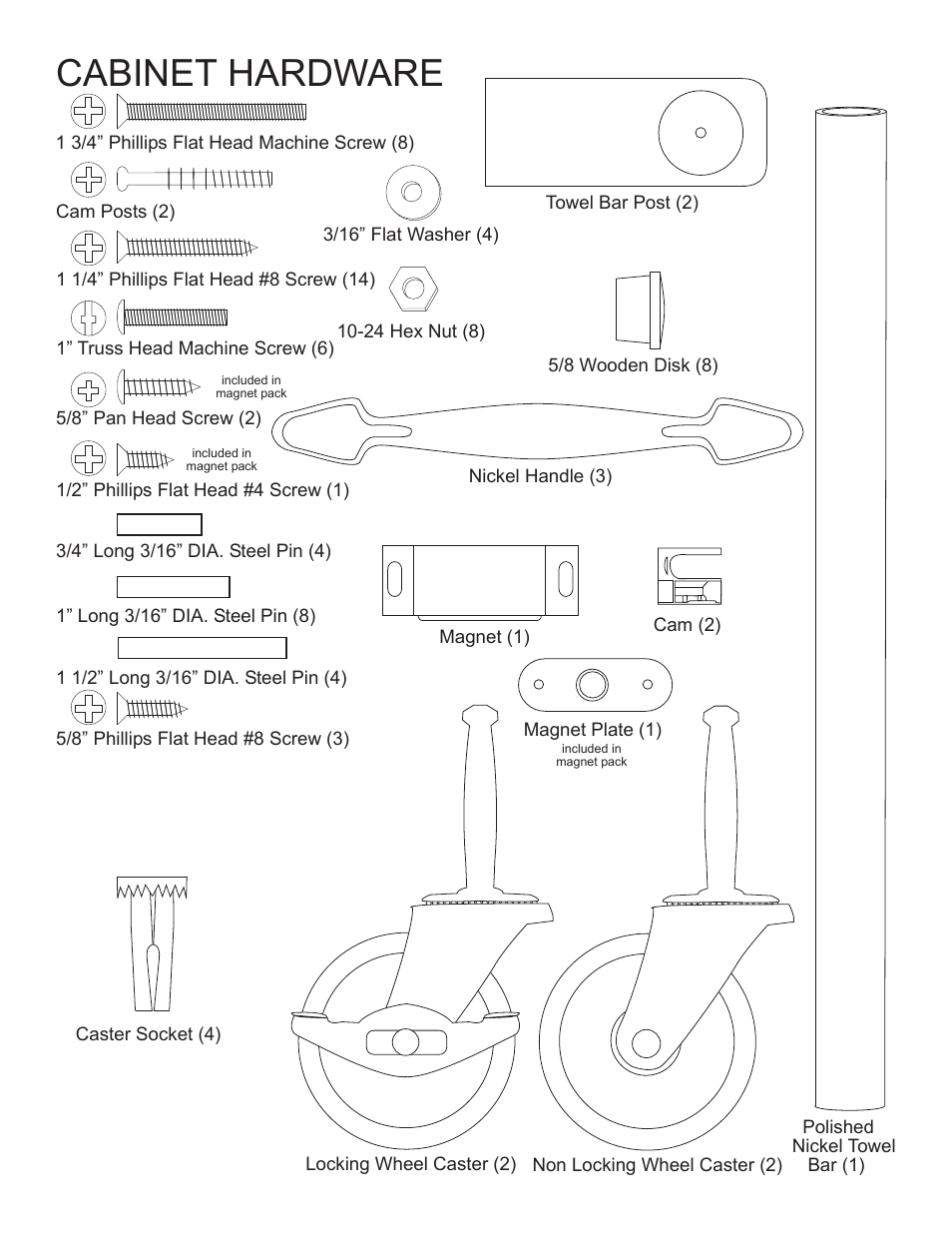 Cabinet hardware | Catskill Craftsmen 1527 User Manual | Page 3 / 12