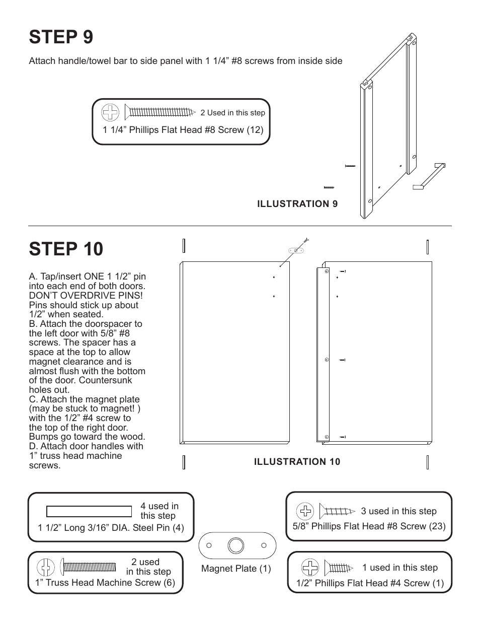 Step 9, Step 10 | Catskill Craftsmen 1526 User Manual | Page 10 / 13