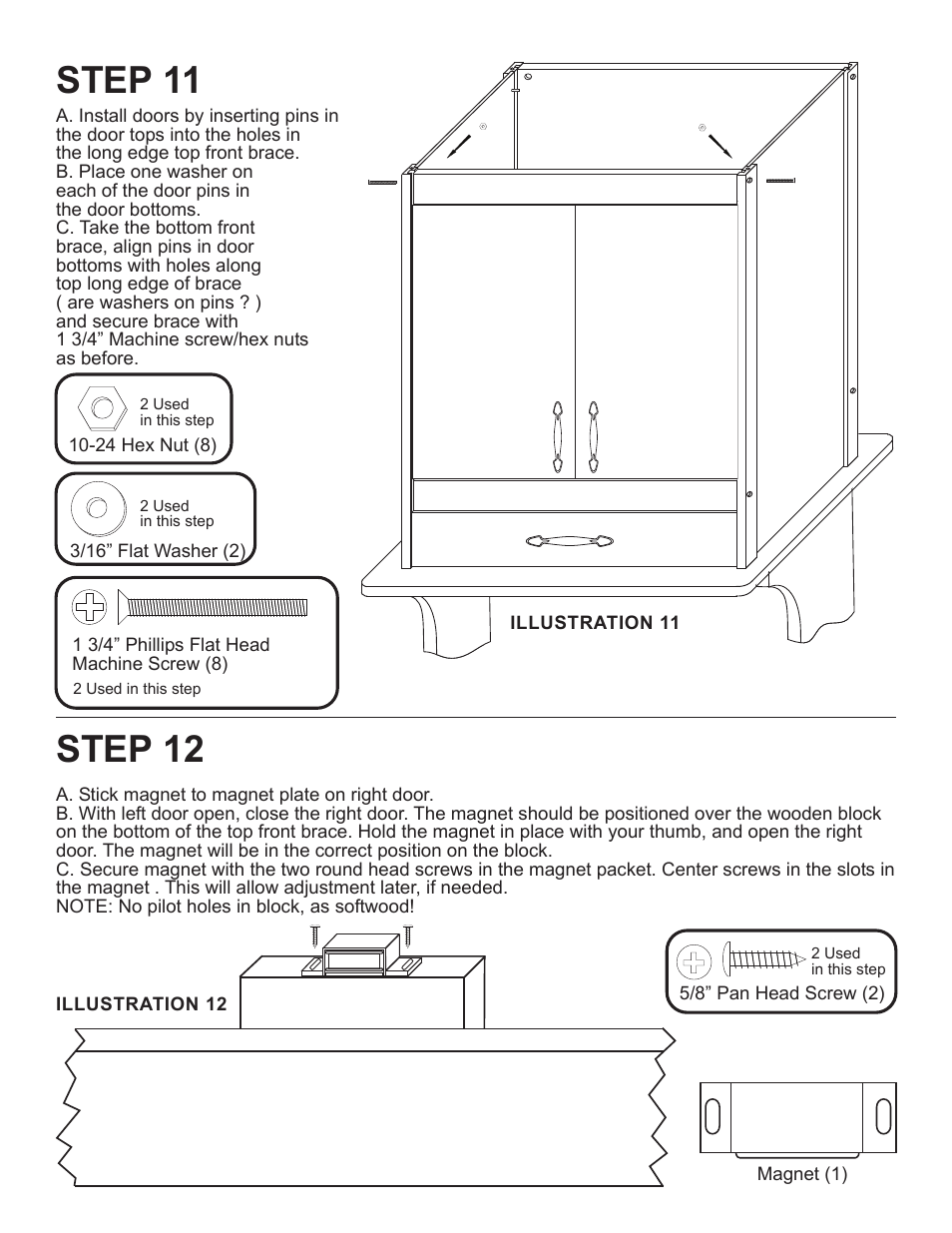 Step 12, Step 11 | Catskill Craftsmen 1526 User Manual | Page 11 / 13