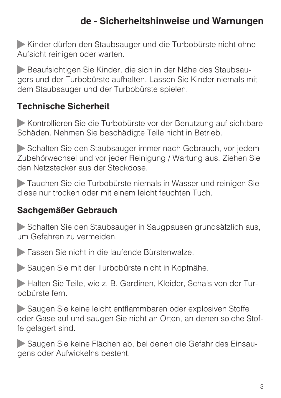 Miele S 8730 Special User Manual | Page 3 / 76