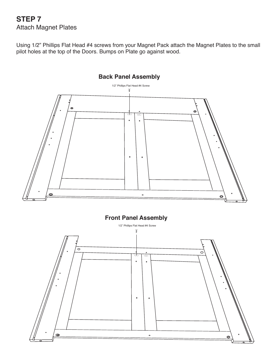 Step 7, Attach magnet plates | Catskill Craftsmen 1480DOR User Manual | Page 10 / 17