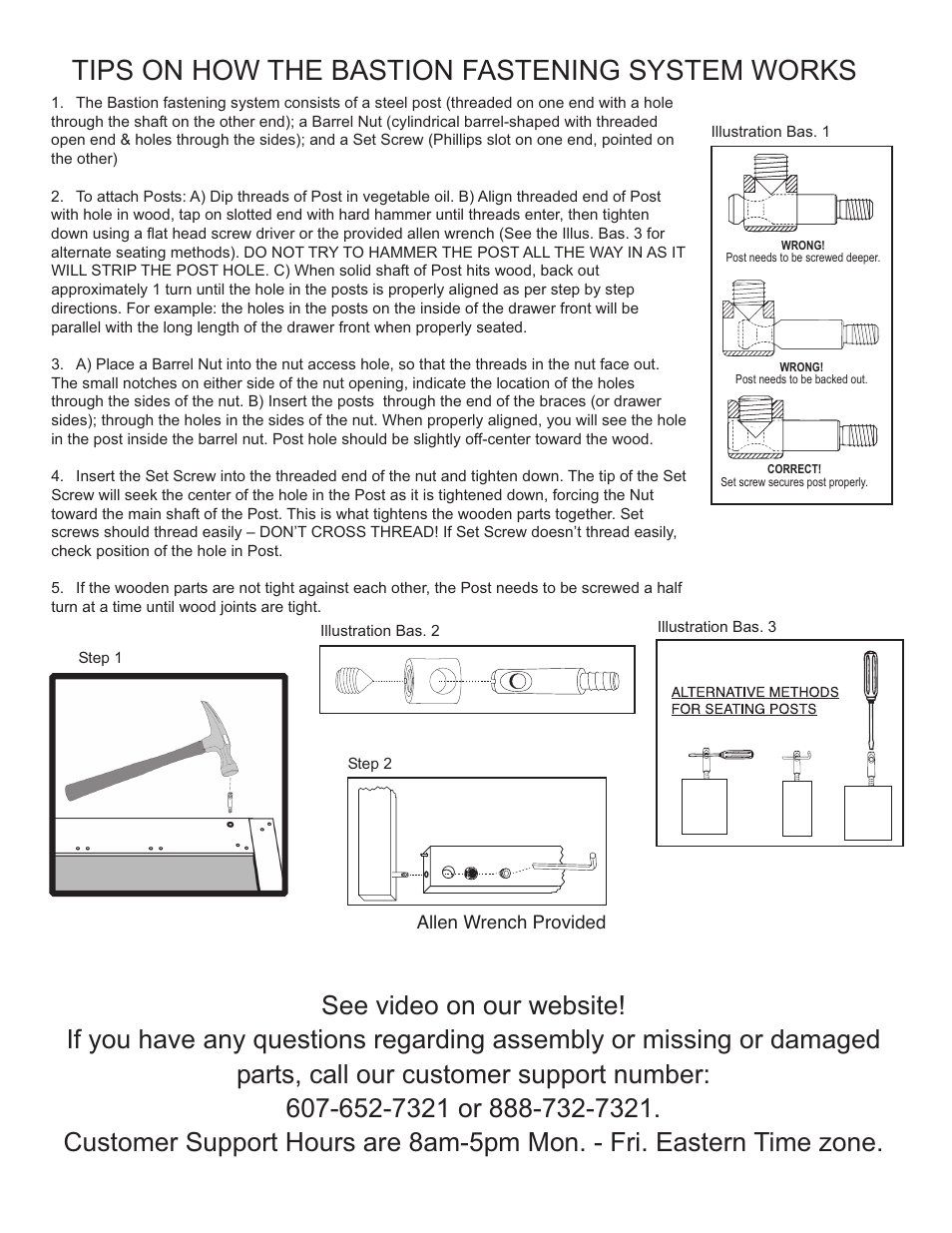 Tips on how the bastion fastening system works | Catskill Craftsmen 1480DOR User Manual | Page 5 / 17