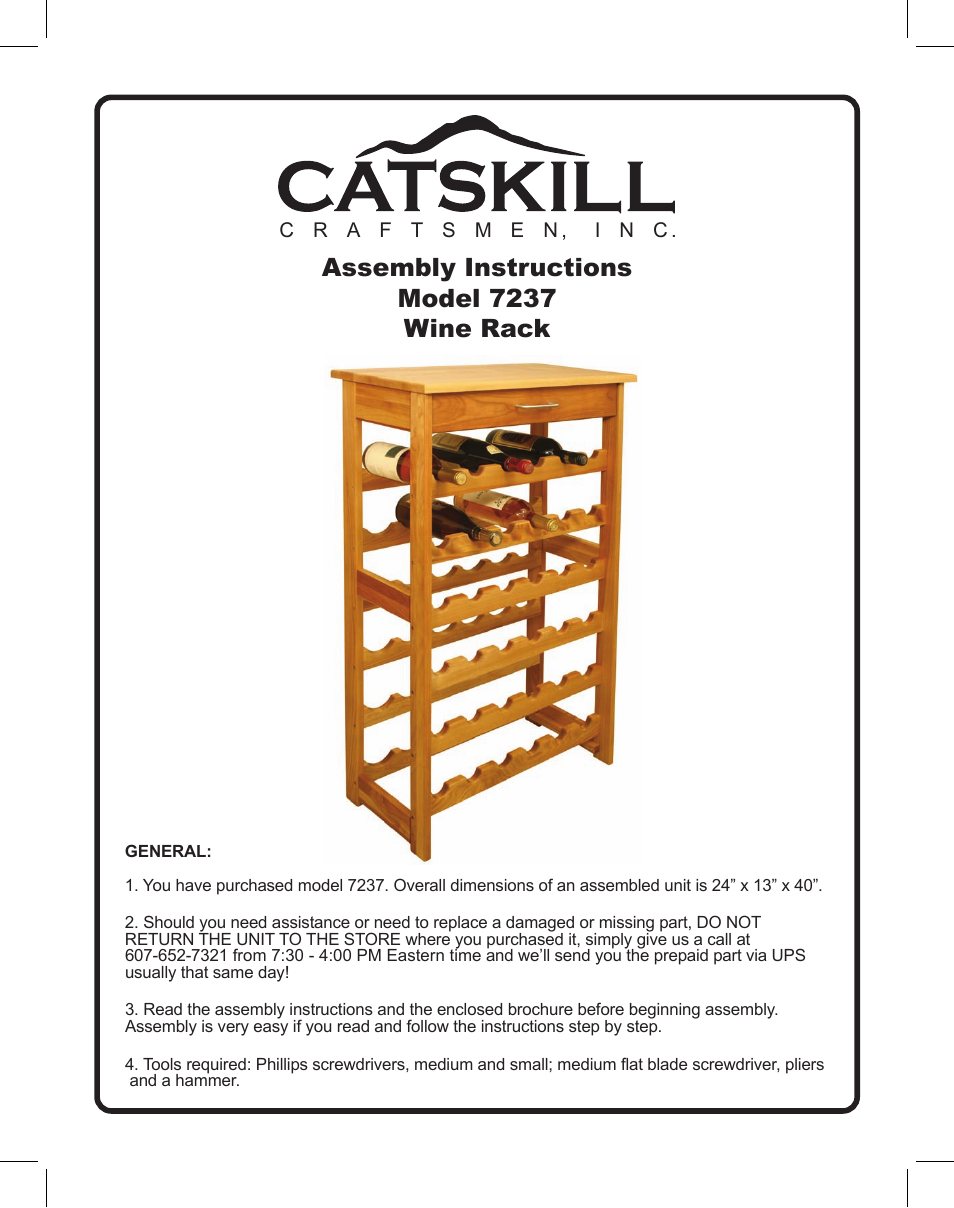 Catskill Craftsmen 7237 User Manual | 12 pages