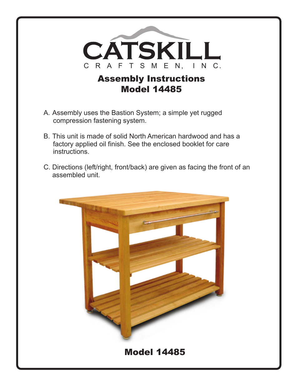 Catskill Craftsmen 14485 User Manual | 14 pages