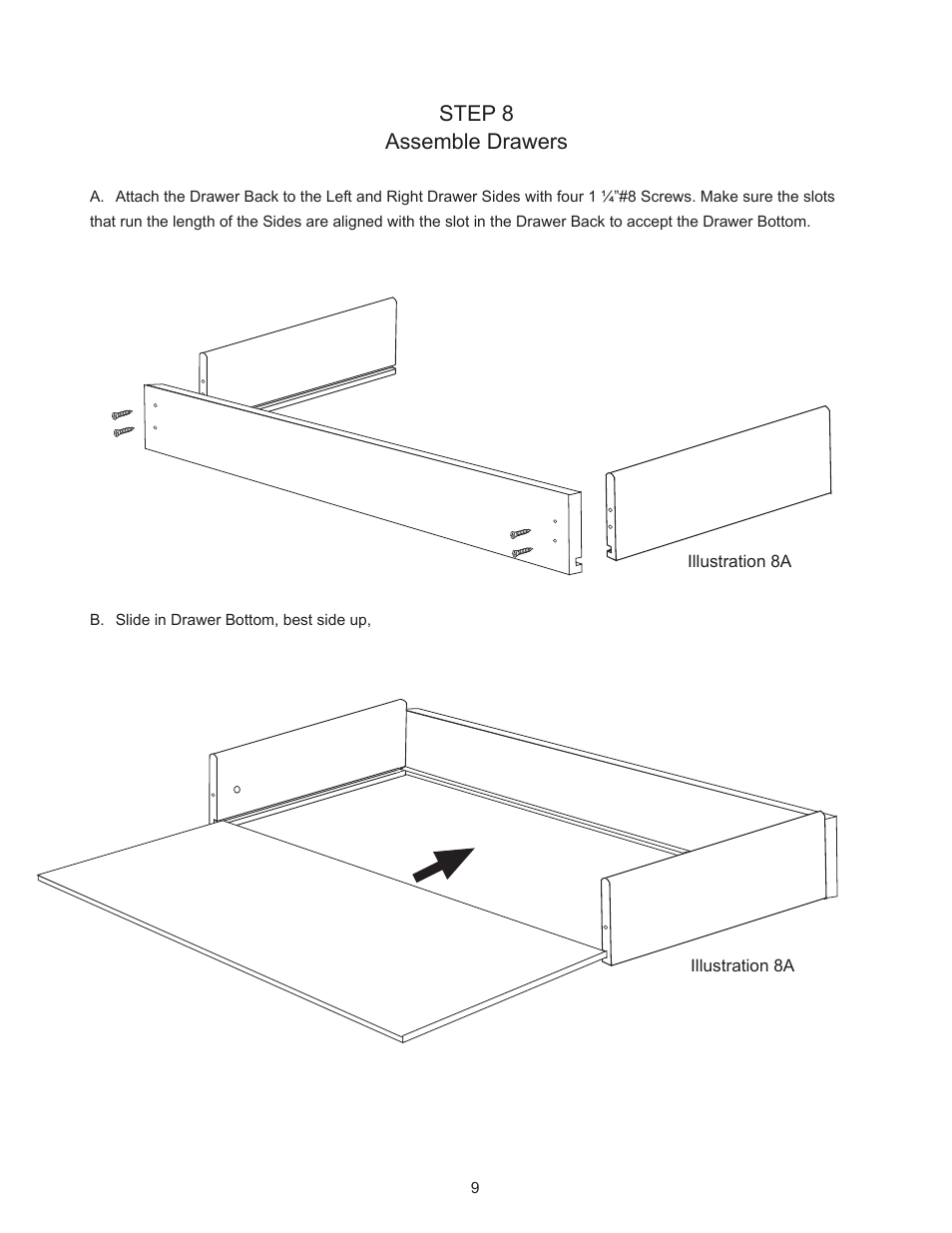 Step 8 assemble drawers | Catskill Craftsmen 14485 User Manual | Page 10 / 14