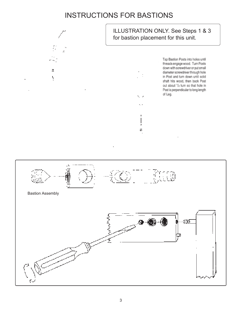 Instructions for bastions | Catskill Craftsmen 14485 User Manual | Page 4 / 14
