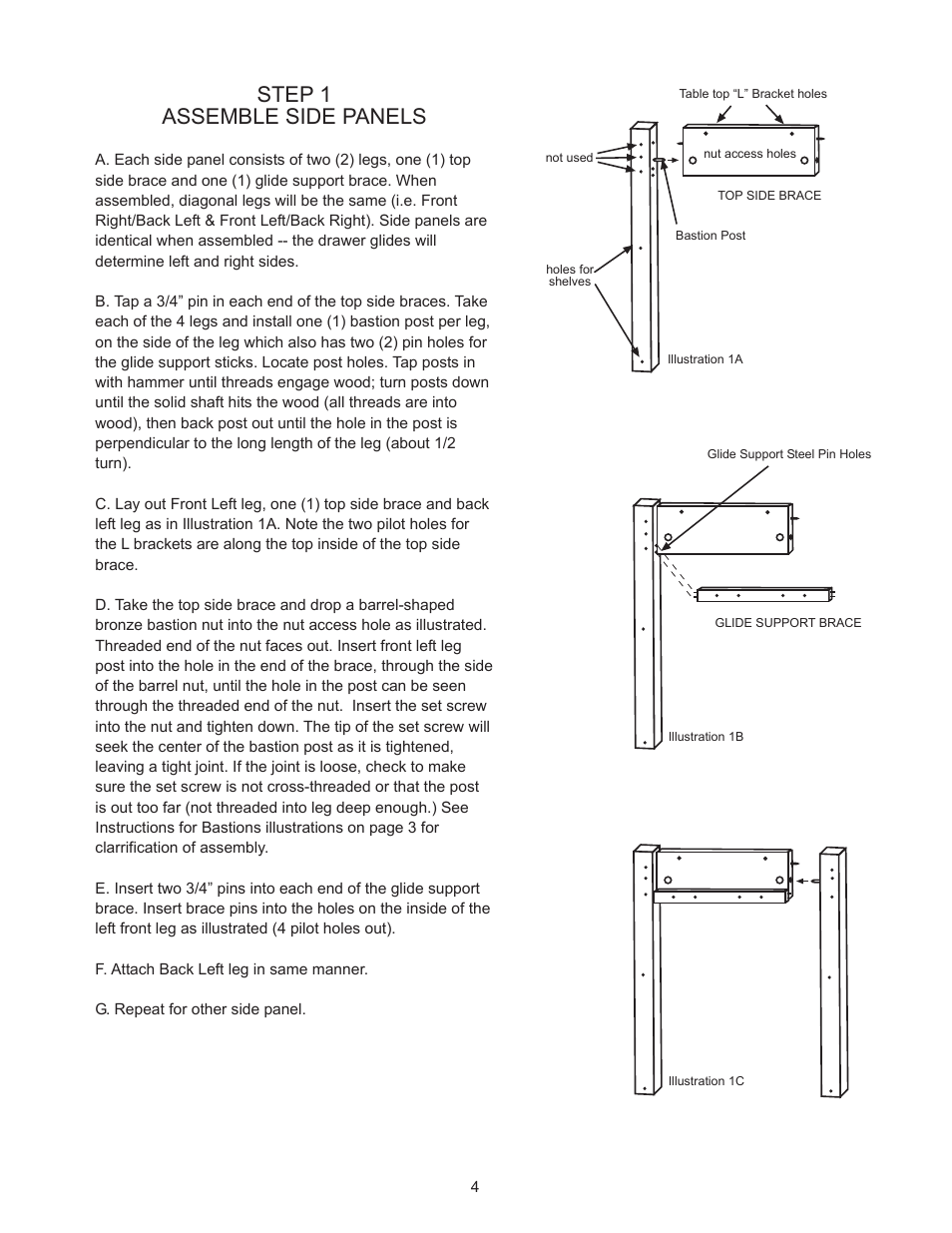 Step 1 assemble side panels | Catskill Craftsmen 14485 User Manual | Page 5 / 14