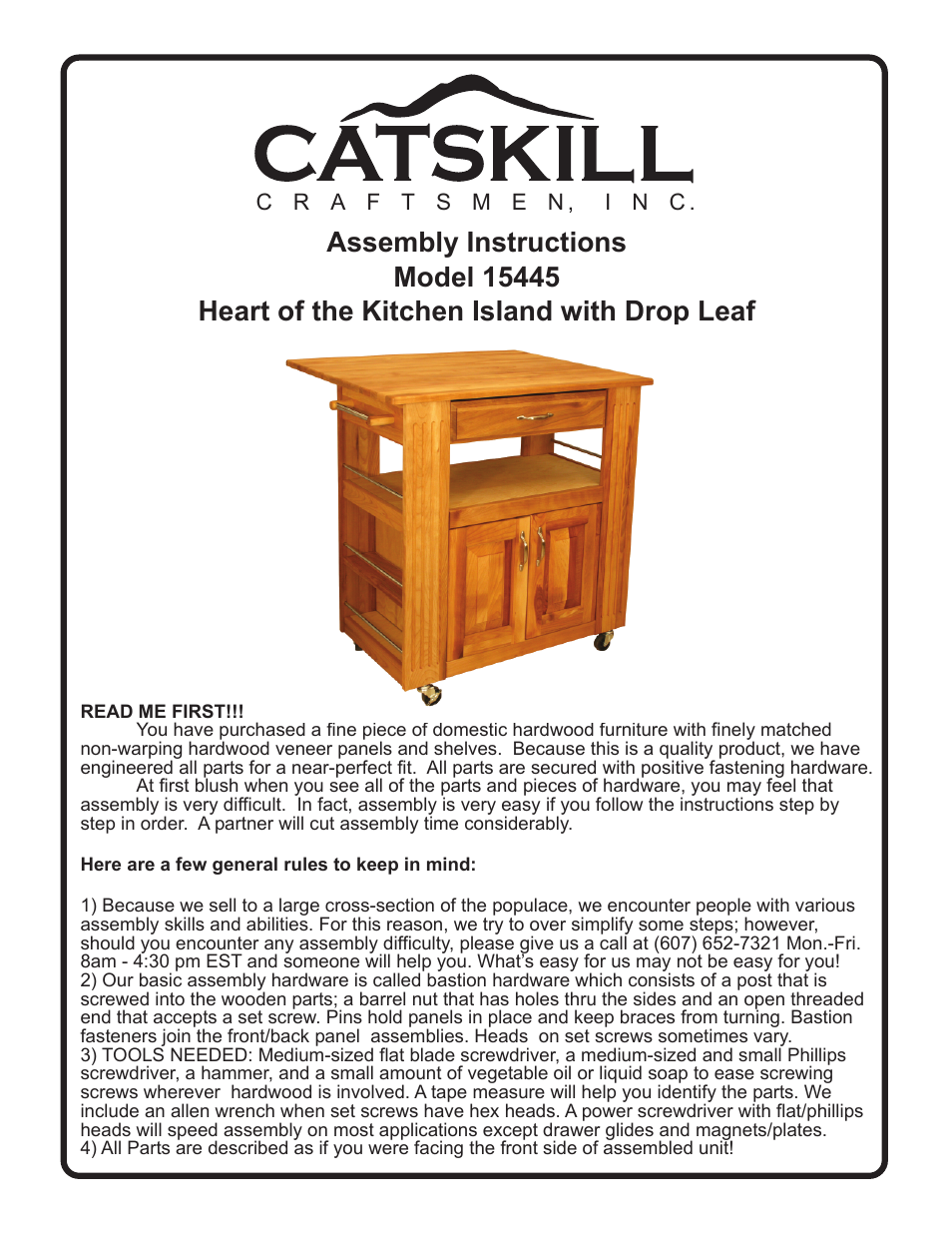 Catskill Craftsmen 15445 User Manual | 14 pages