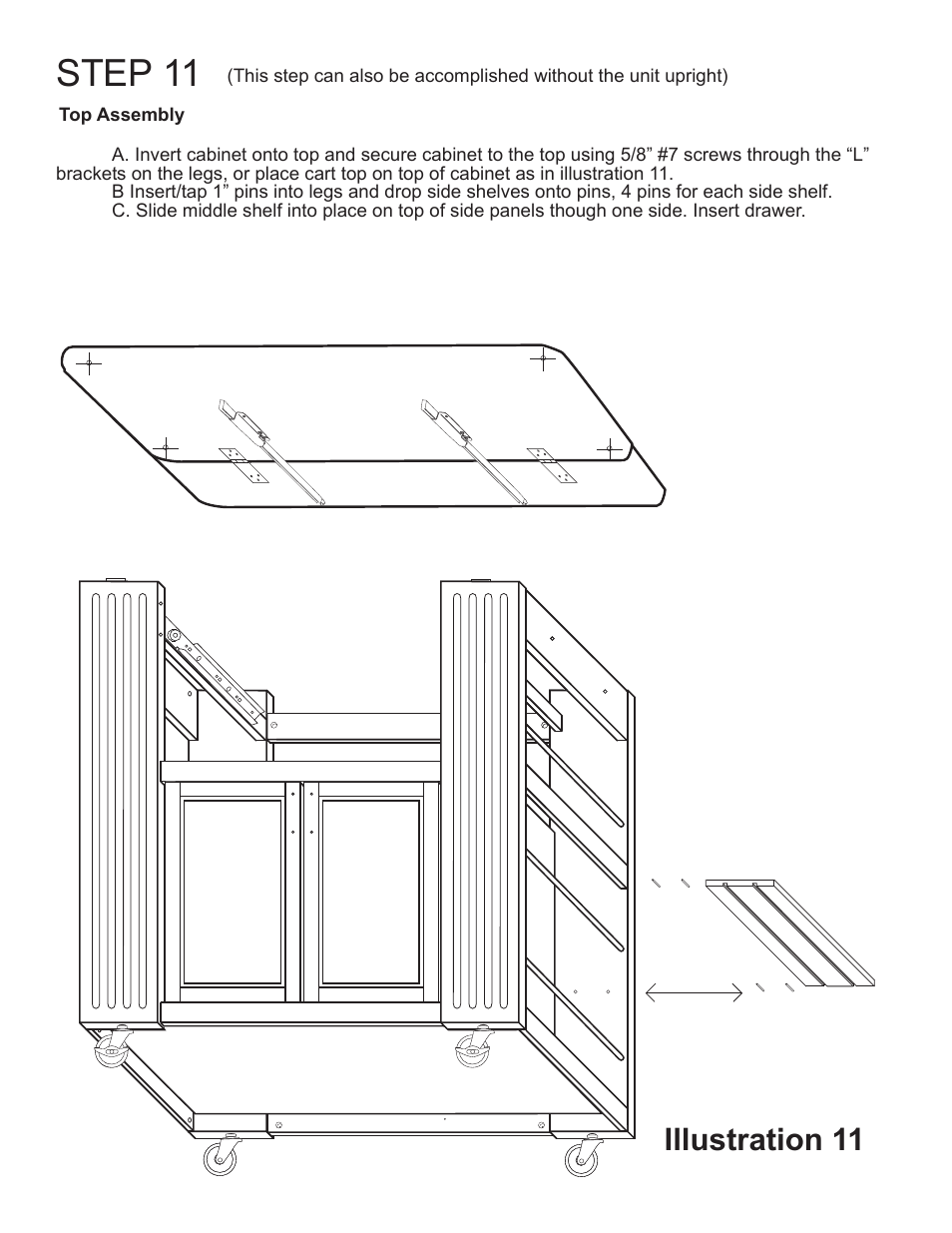 Step 11, Illustration 11 | Catskill Craftsmen 15445 User Manual | Page 11 / 14