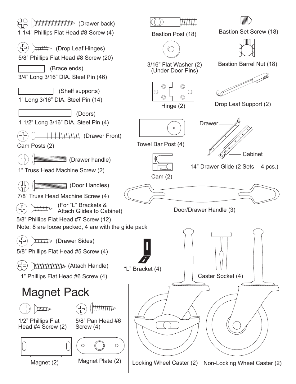 Magnet pack | Catskill Craftsmen 15445 User Manual | Page 3 / 14