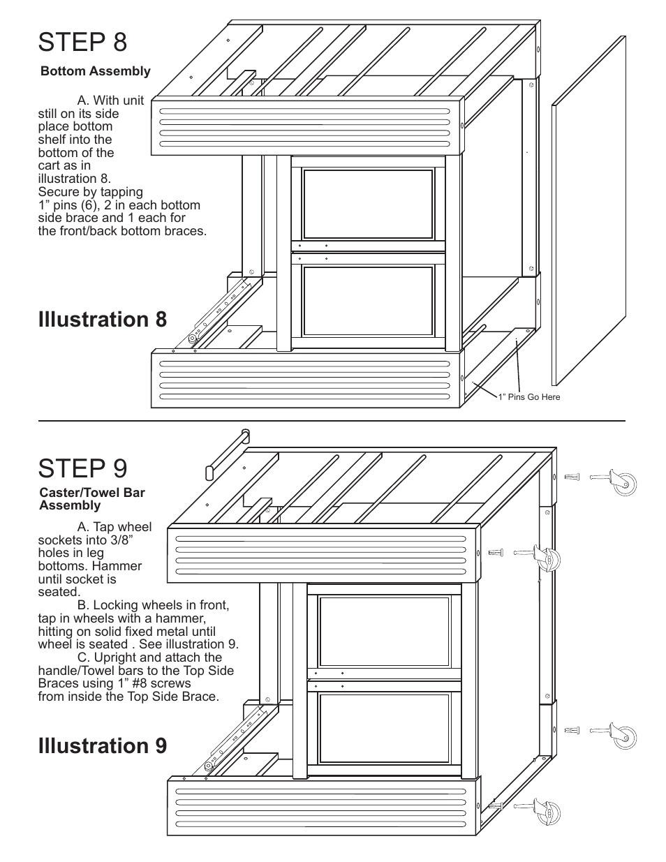 Step 8, Step 9, Illustration 8 | Illustration 9 | Catskill Craftsmen 15445 User Manual | Page 9 / 14