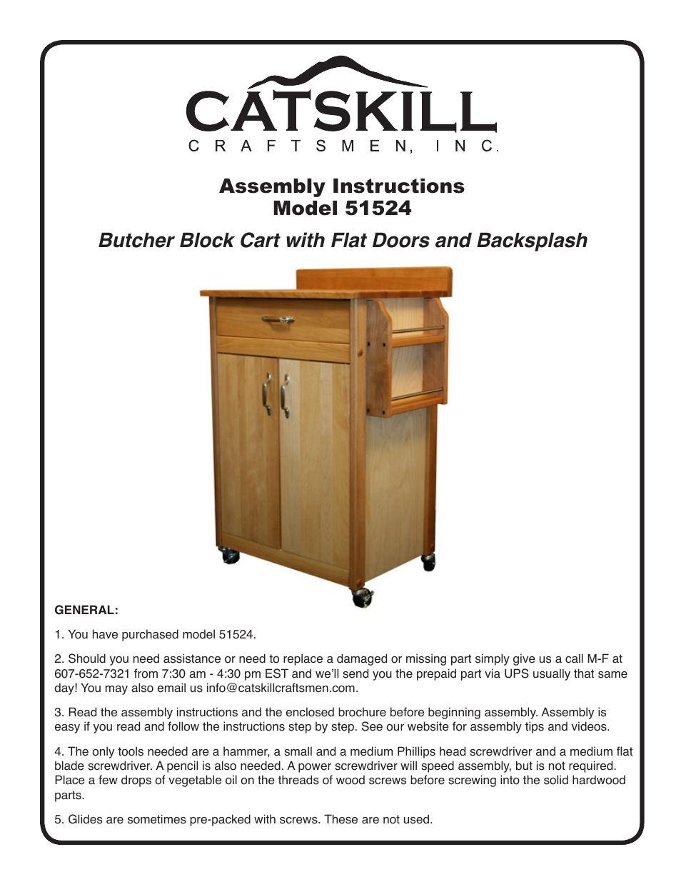 Catskill Craftsmen 51524 User Manual | 12 pages