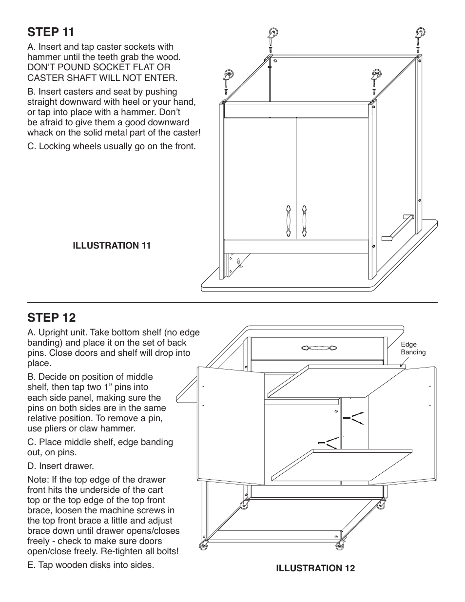 Step 11, Step 12 | Catskill Craftsmen 51527 User Manual | Page 10 / 11