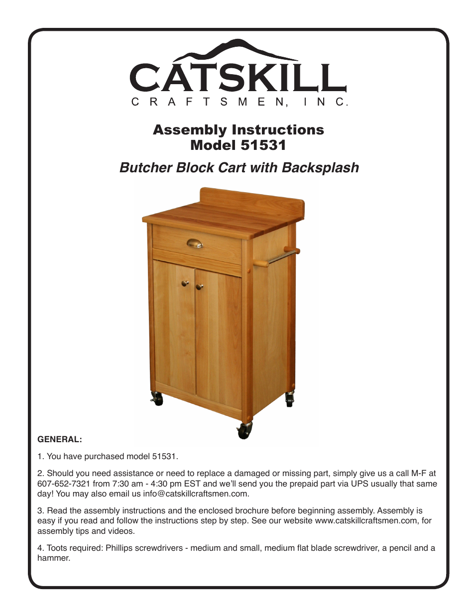 Catskill Craftsmen 51531 User Manual | 12 pages