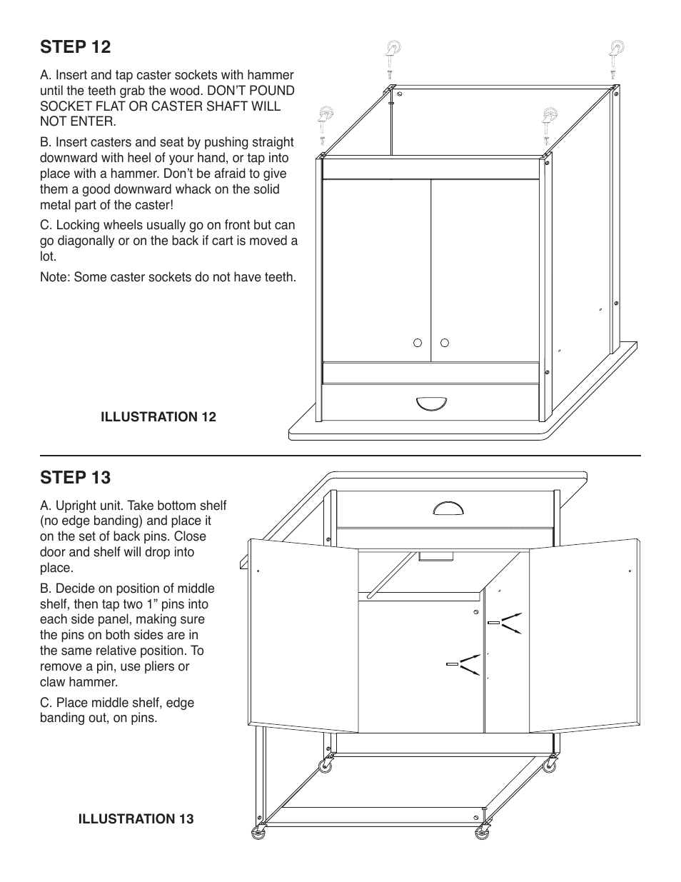 Step 12, Step 13 | Catskill Craftsmen 51531 User Manual | Page 10 / 12