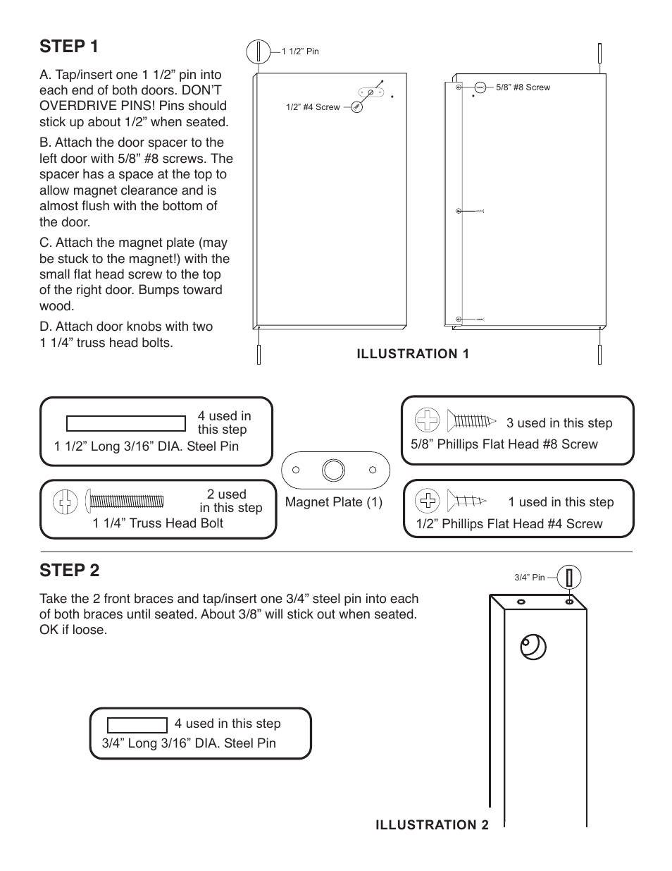 Step 1, Step 2 | Catskill Craftsmen 51531 User Manual | Page 4 / 12