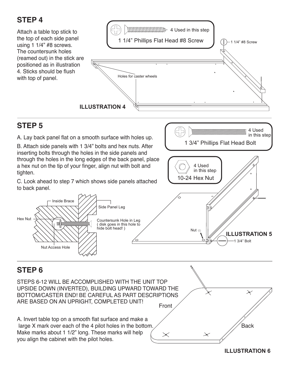 Step 4, Step 5, Step 6 | Catskill Craftsmen 51531 User Manual | Page 6 / 12