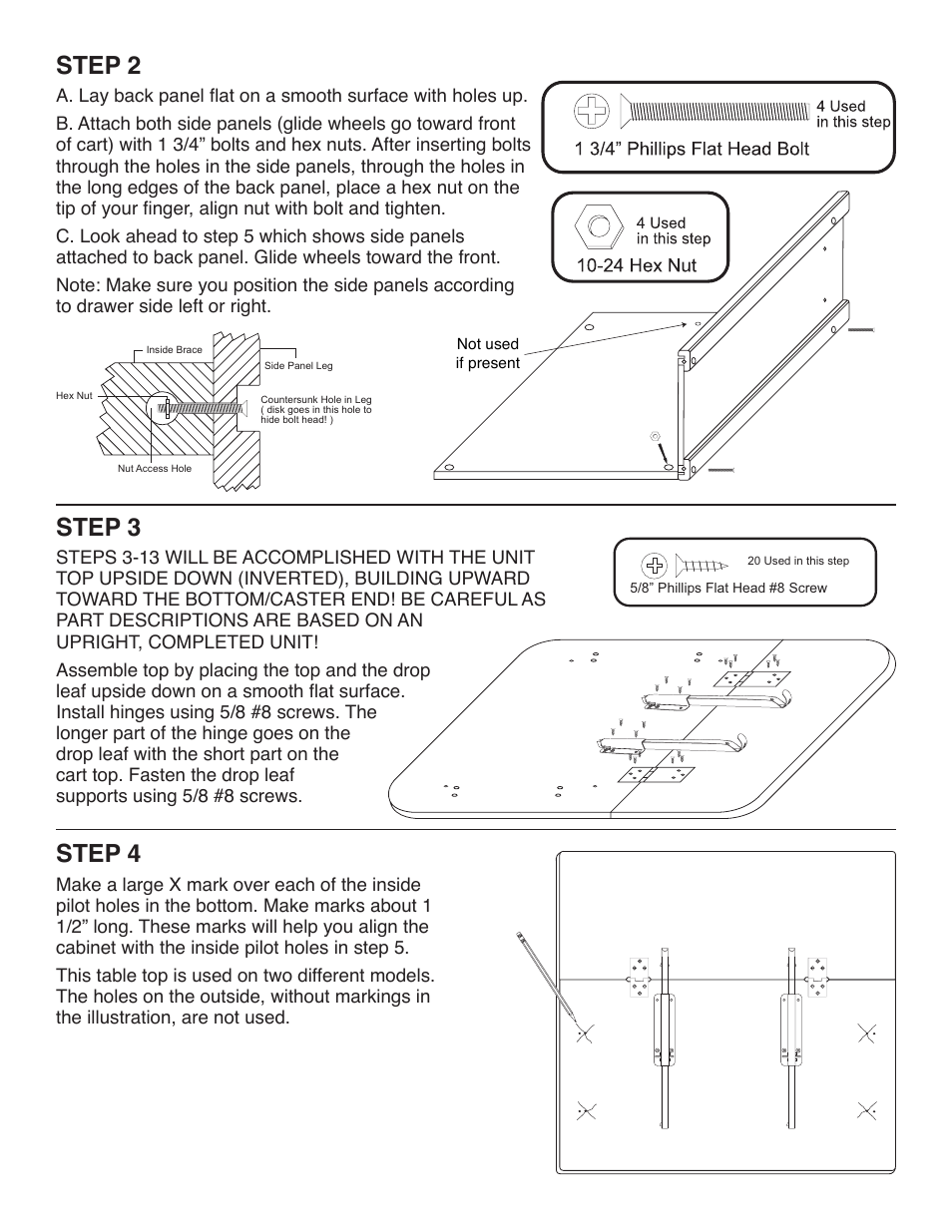 Step 2, Step 3, Step 4 | Catskill Craftsmen 51533 User Manual | Page 5 / 11
