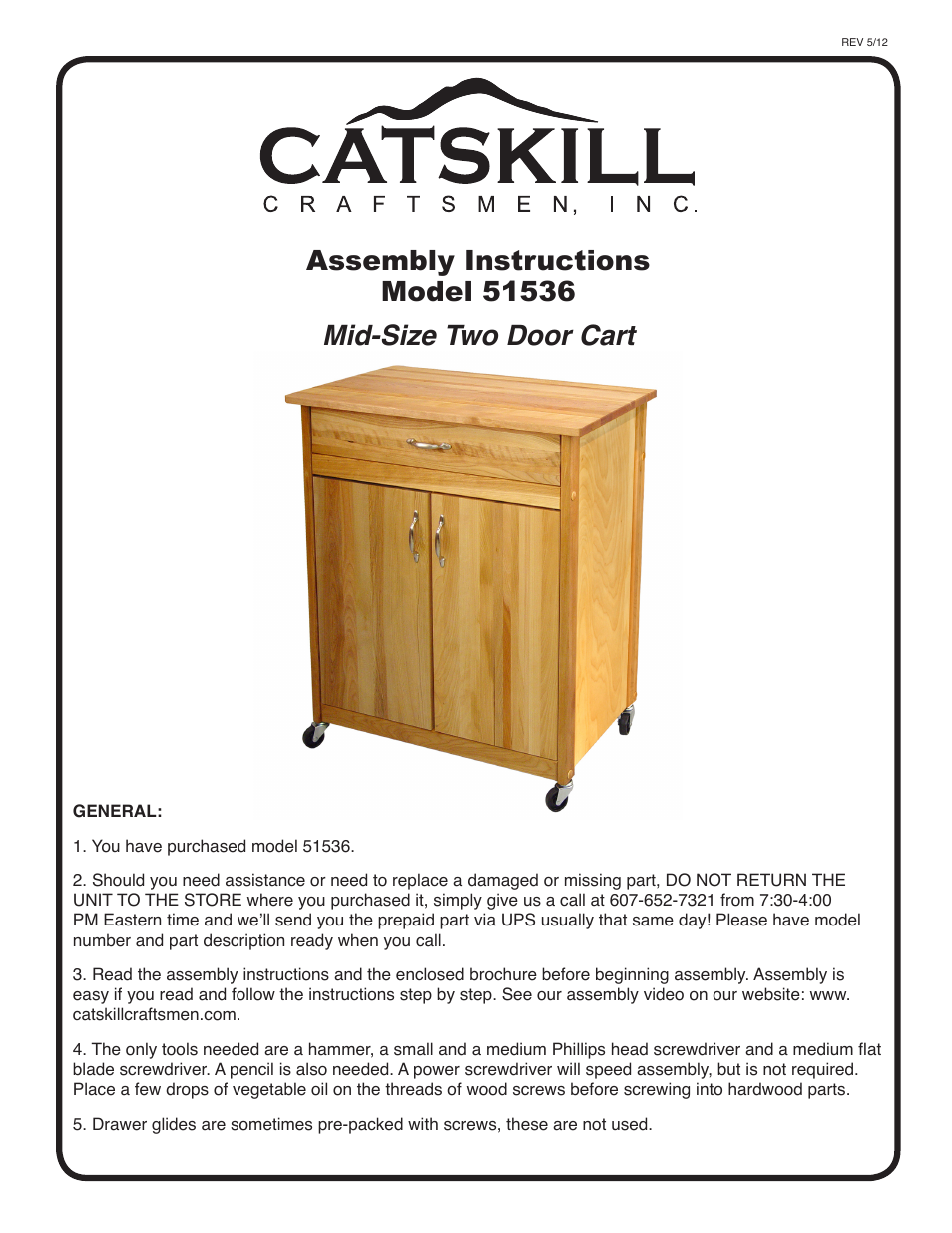 Catskill Craftsmen 51536 User Manual | 11 pages