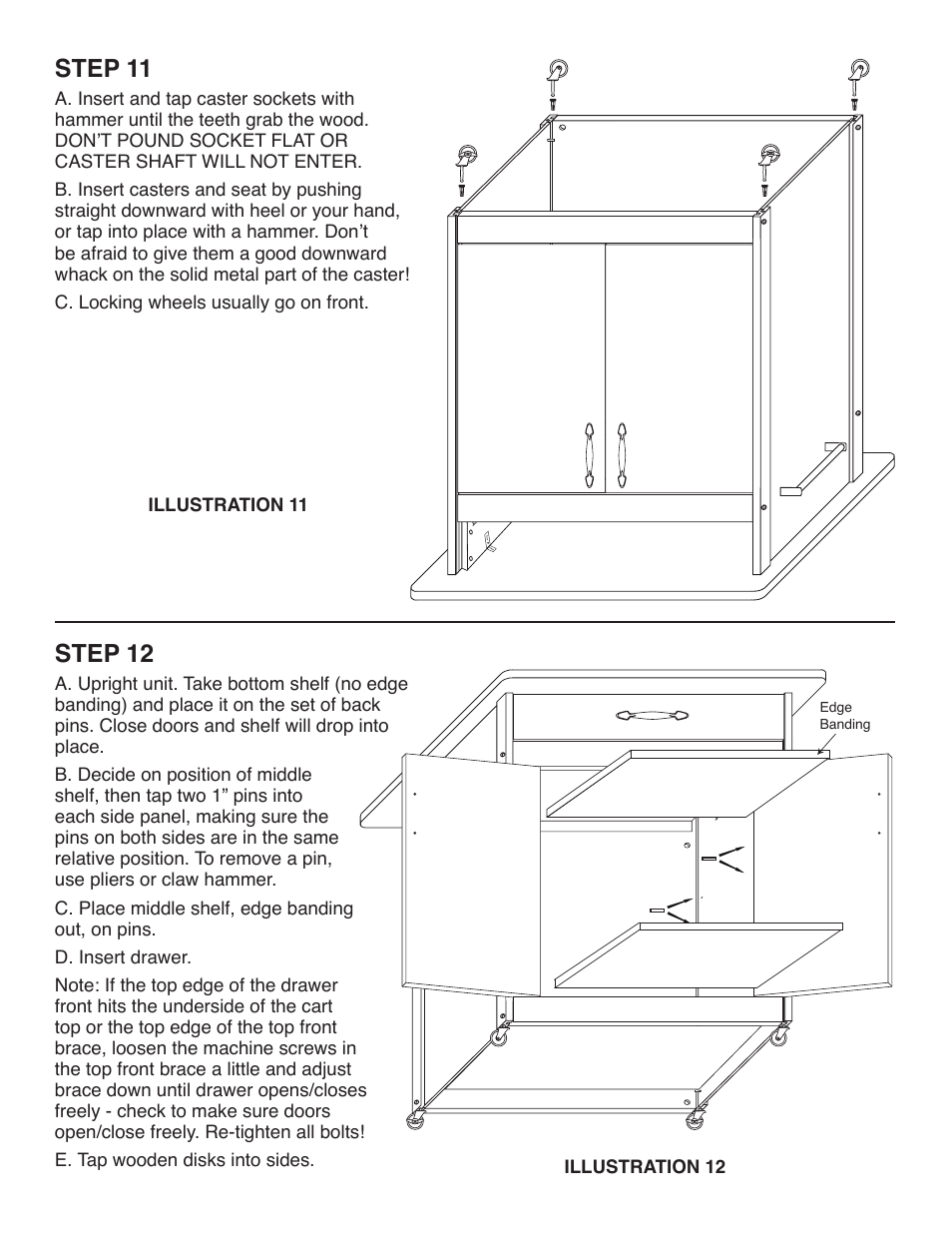 Step 11, Step 12 | Catskill Craftsmen 51536 User Manual | Page 10 / 11