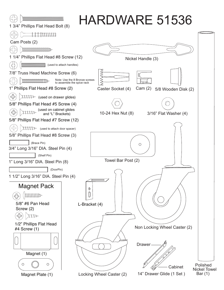 Magnet pack | Catskill Craftsmen 51536 User Manual | Page 3 / 11