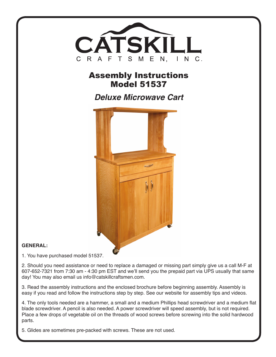 Catskill Craftsmen 51537 User Manual | 12 pages