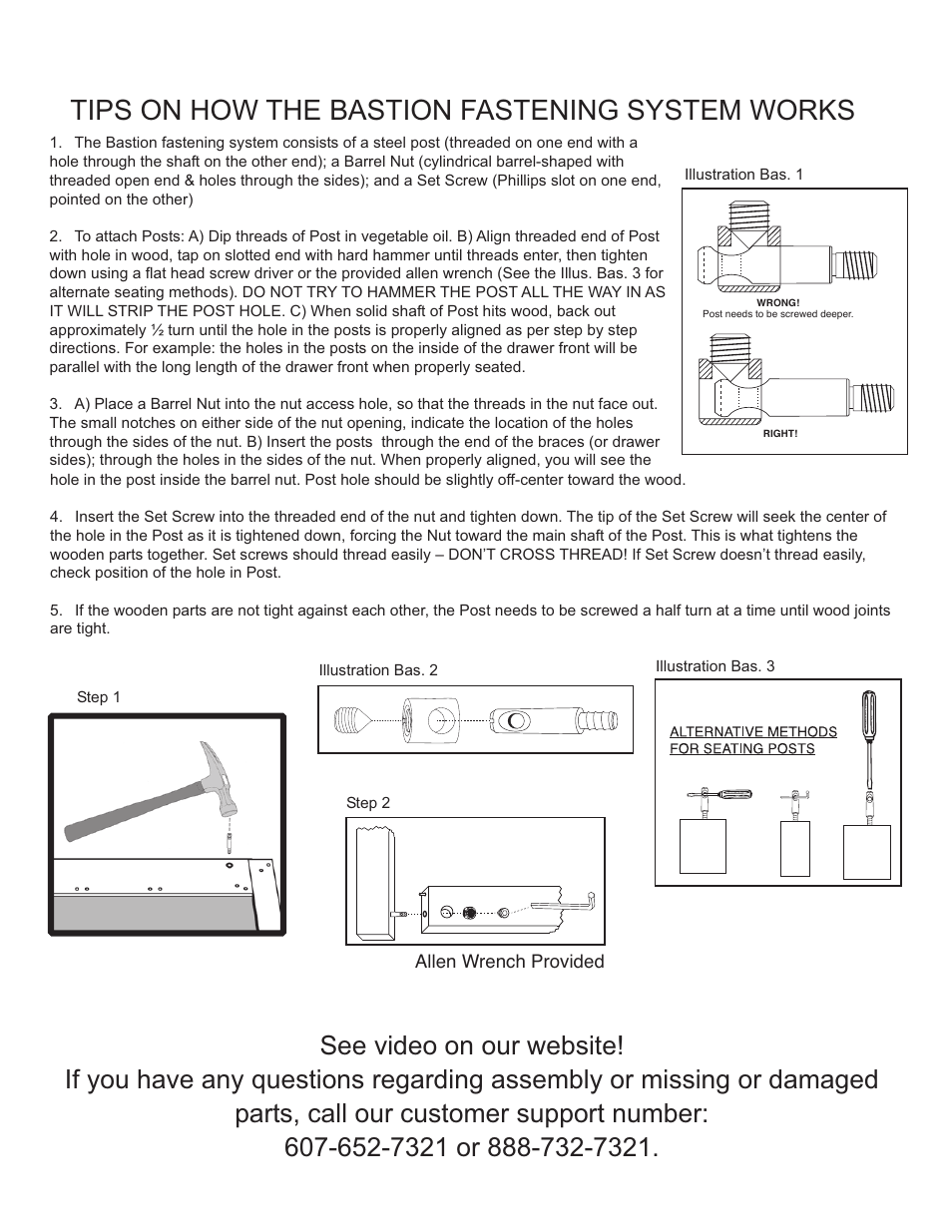 Tips on how the bastion fastening system works | Catskill Craftsmen 51538 User Manual | Page 6 / 14