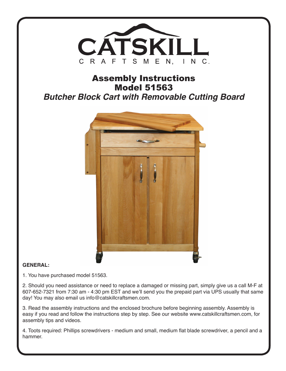 Catskill Craftsmen 51563 User Manual | 12 pages