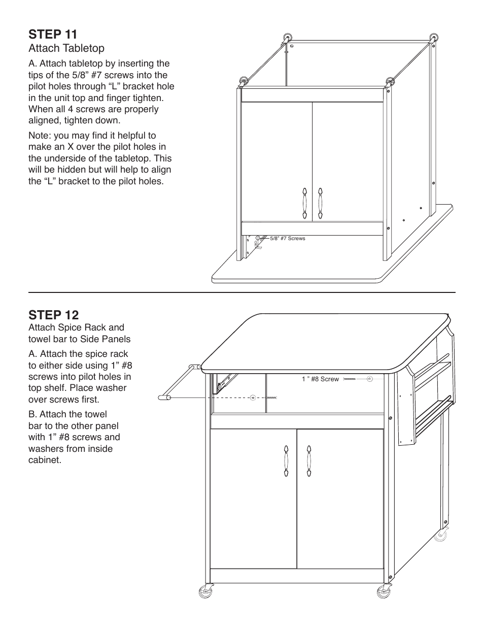 Step 12, Step 11 | Catskill Craftsmen 51563 User Manual | Page 10 / 12