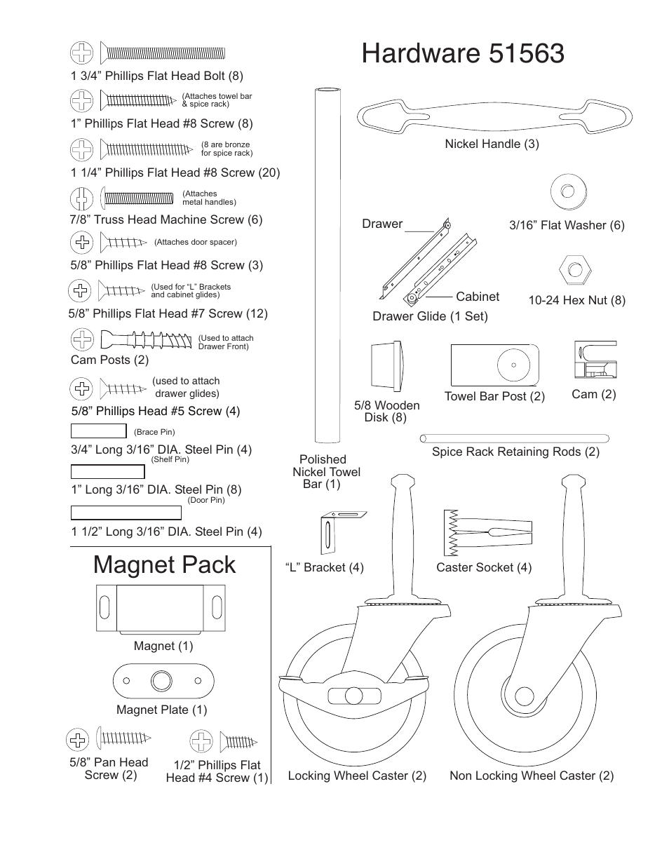 Magnet pack | Catskill Craftsmen 51563 User Manual | Page 3 / 12