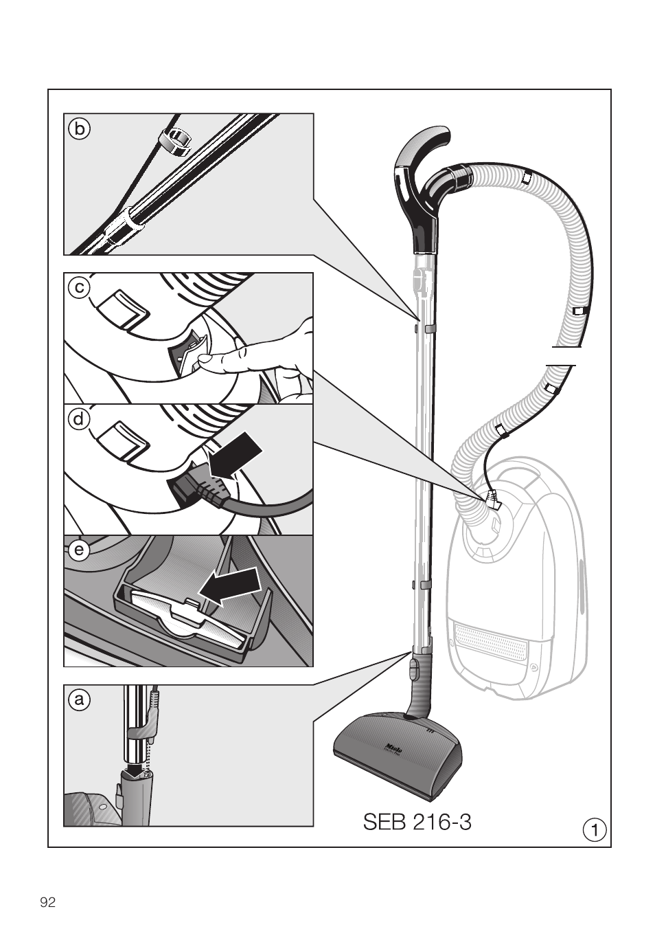 Miele SEB 216 User Manual | Page 92 / 100