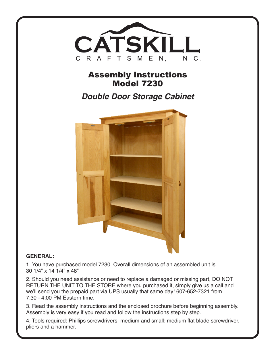 Catskill Craftsmen 7230 User Manual | 14 pages