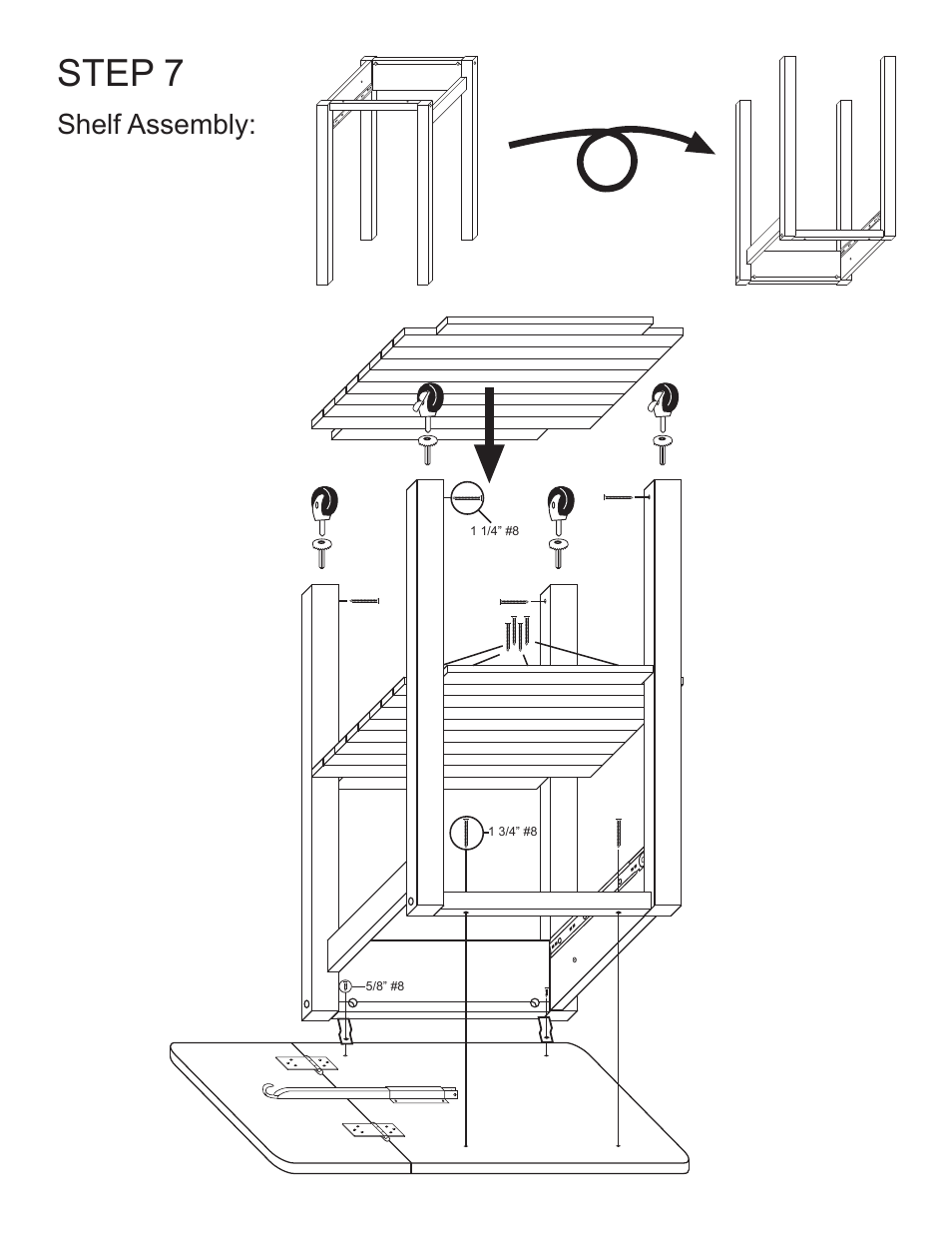 Step 7, Shelf assembly | Catskill Craftsmen 7227 User Manual | Page 10 / 12
